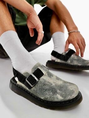 Doc Martin rough suede grey mules NWT size  41